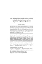 [Cover] The meta inductivist's winning stategy in the prediction game: a new aproacch